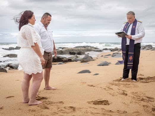 Wedding ceremony by Dr. Gerrit Rademeyer in Steynsburg