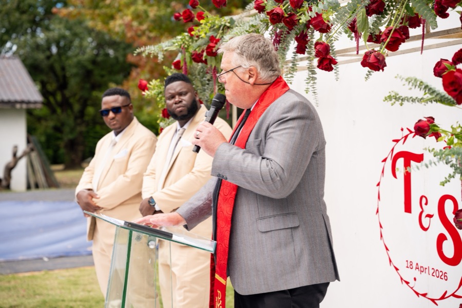 Wedding ceremony by Dr. Gerrit Rademeyer in Steynsburg