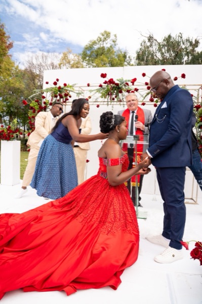 Wedding ceremony by Dr. Gerrit Rademeyer in Steynsburg